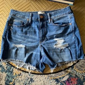 High rise jean shorts
